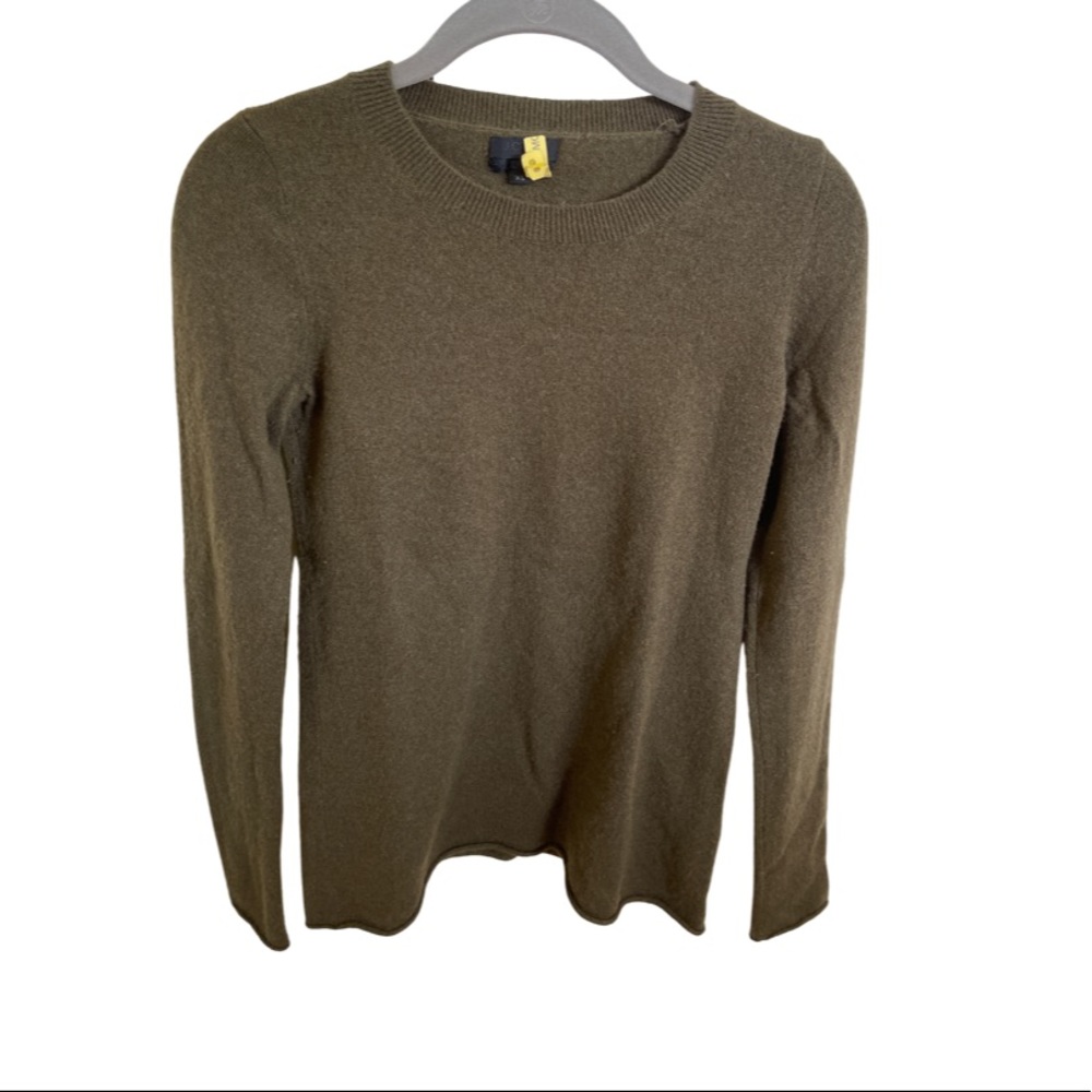 EUC J Crew cashmere sweater size XS - olive green